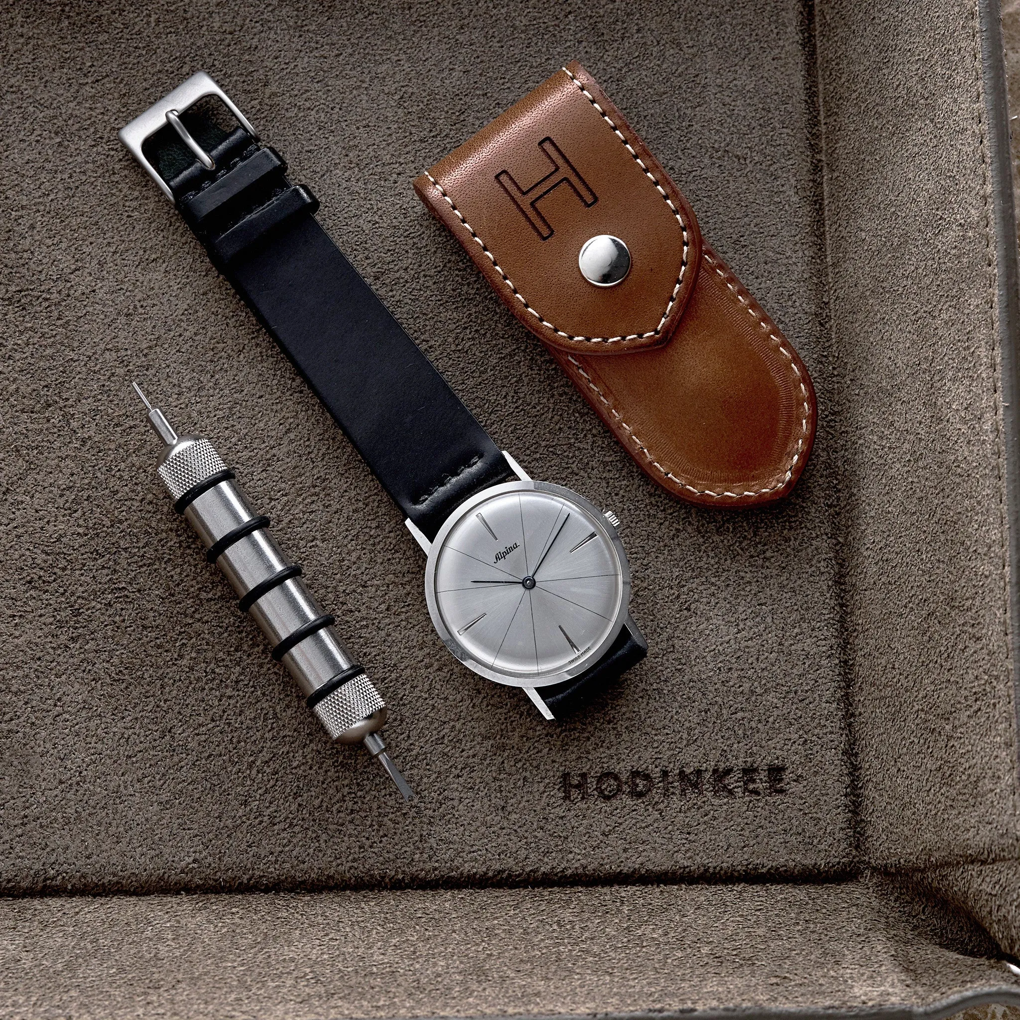 1960s Alpina Ultra-Thin Dress Watch In Steel