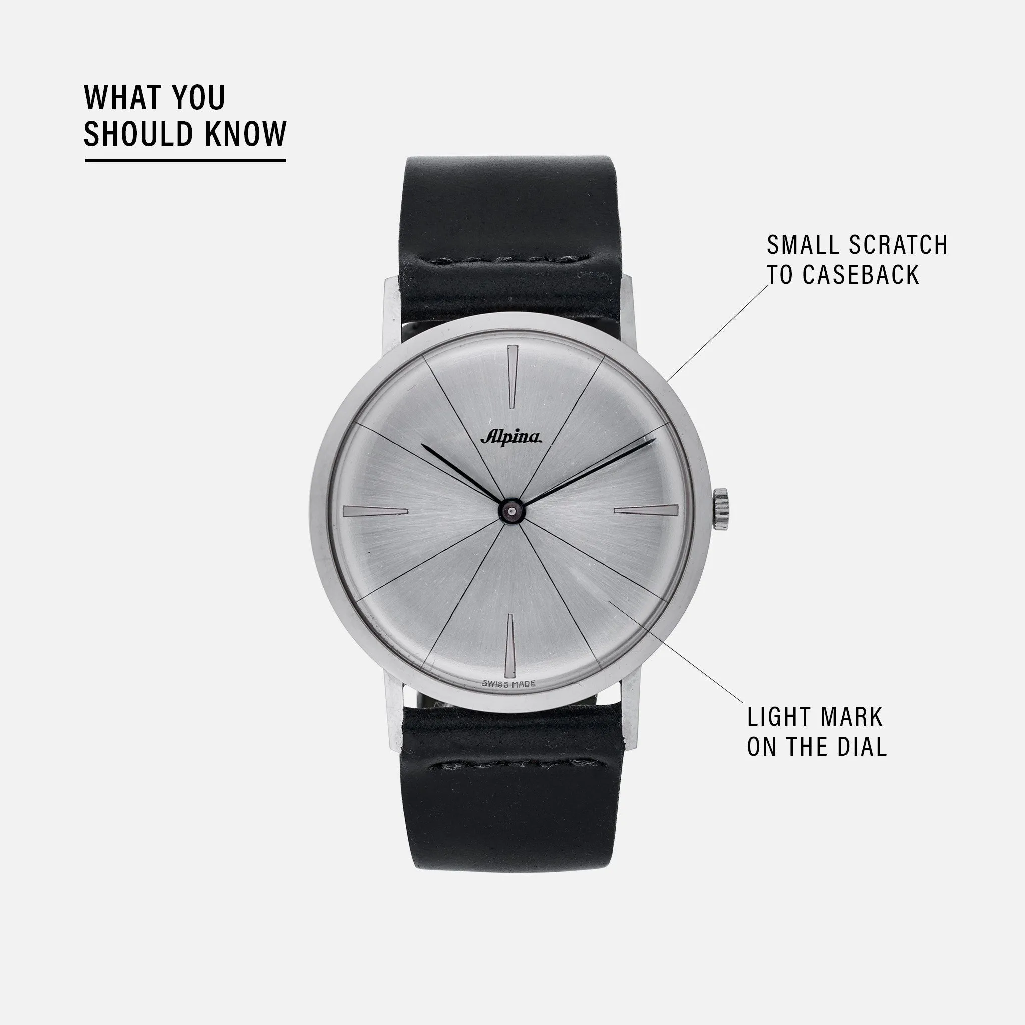 1960s Alpina Ultra-Thin Dress Watch In Steel