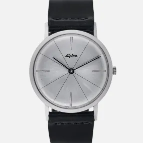 1960s Alpina Ultra-Thin Dress Watch In Steel