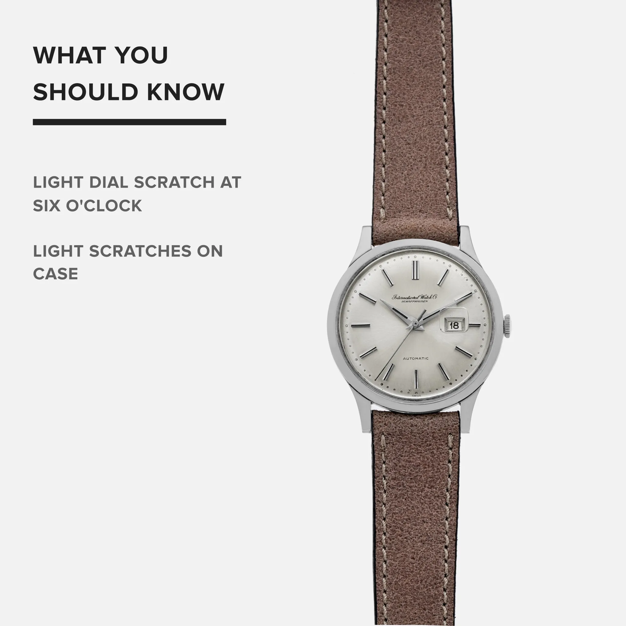 1960s IWC Automatic Date Dress Watch Ref. 647A In Steel