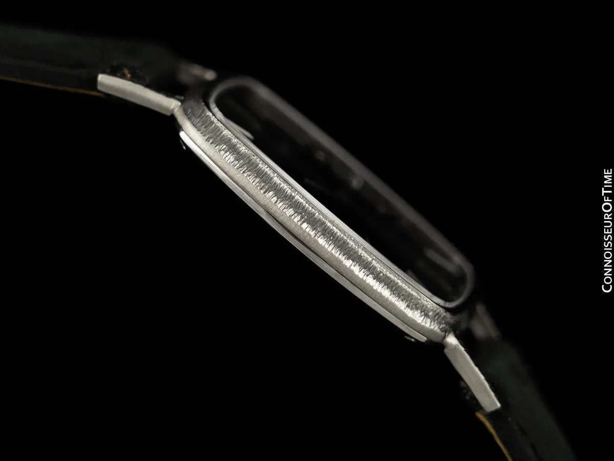 1970's Piaget Vintage Mens Large Watch with Award Winning Ultra Thin 9P Movement - 18K White Gold