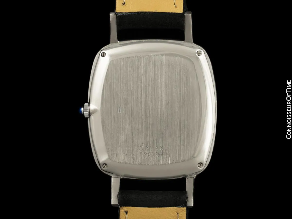 1970's Piaget Vintage Mens Large Watch with Award Winning Ultra Thin 9P Movement - 18K White Gold