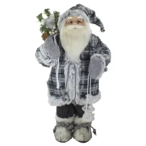 2' Standing Santa Christmas Figurine Carrying a Lantern