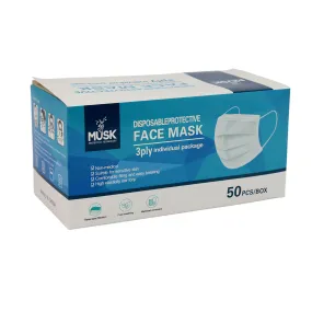 3-Layer Disposable Face Mask(Non-Medical) 50pcs White