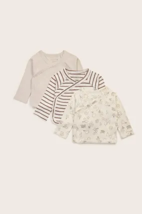 3-Pack Organic Cotton Kimono Tops