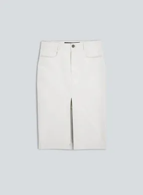 5-pocket skirt oil | white