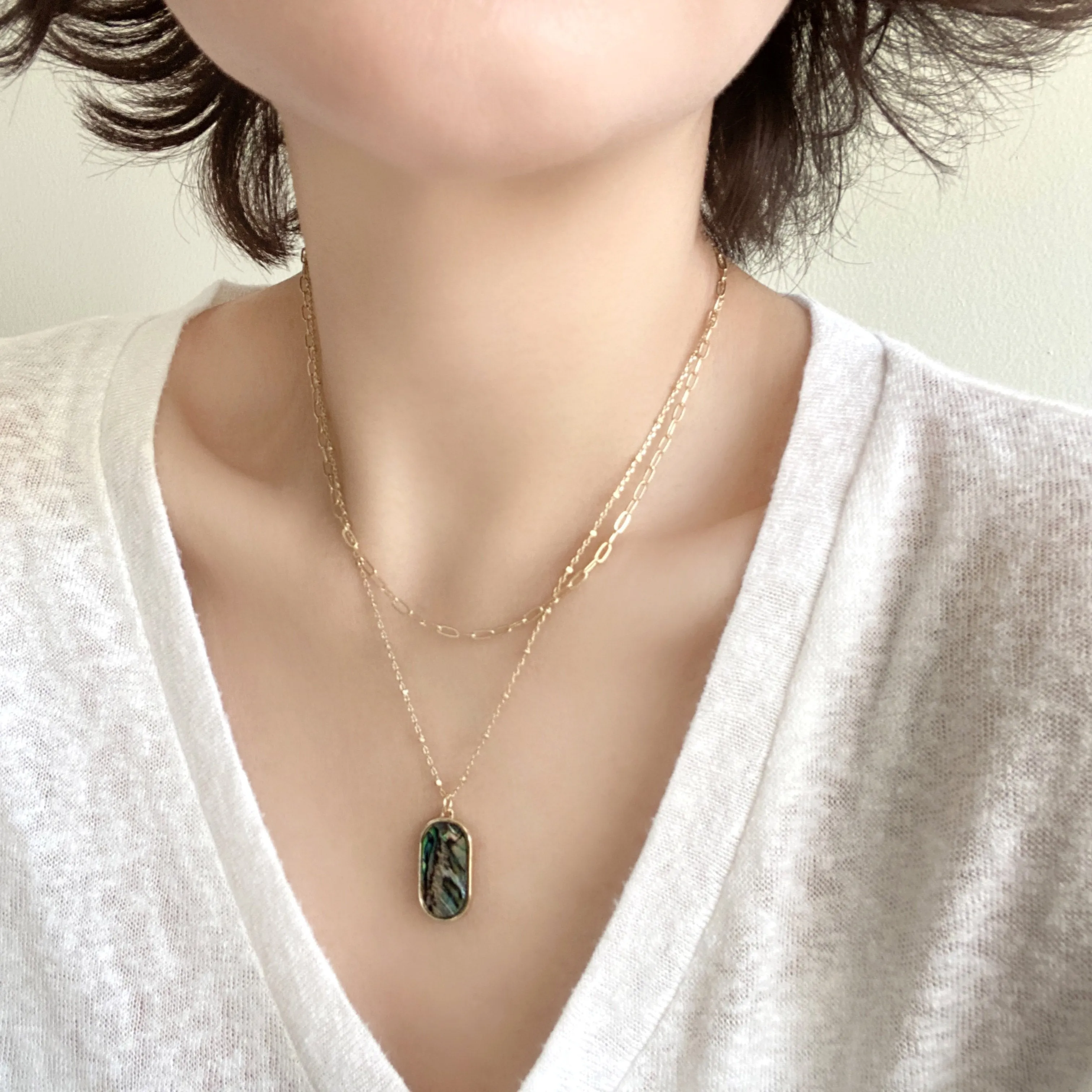 Abalone 2 Layer Necklace