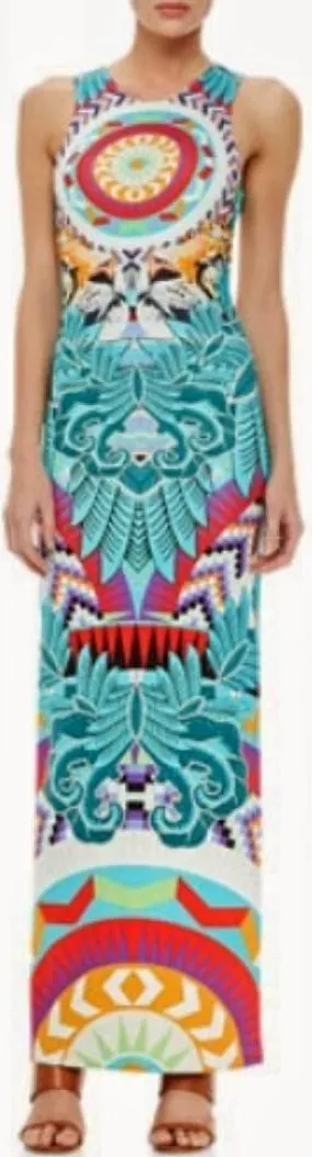 Abstract Print Maxi Dress