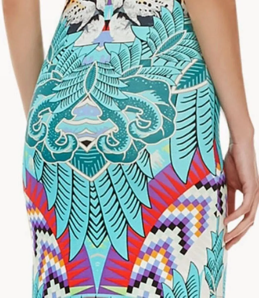 Abstract Print Maxi Dress