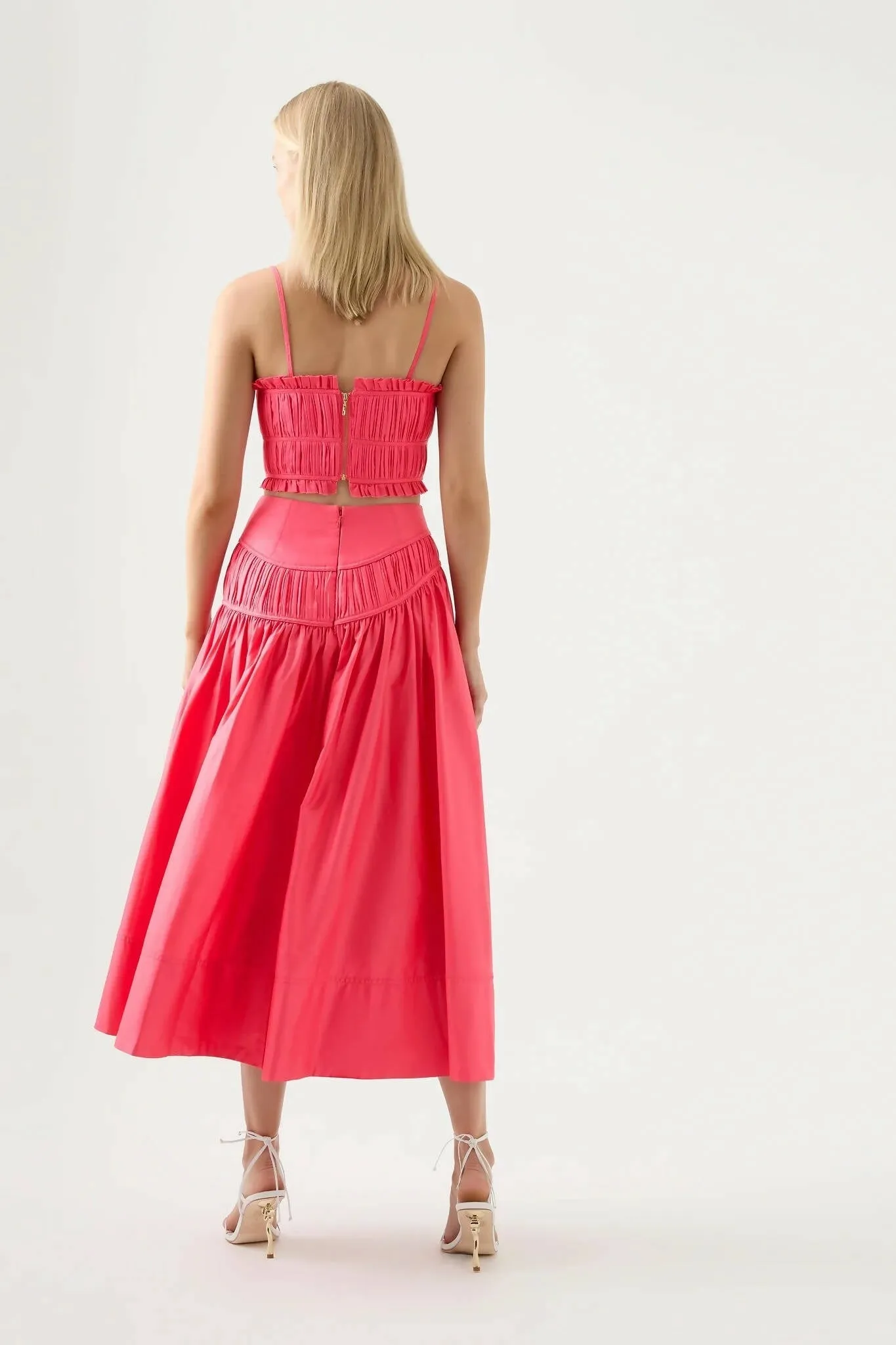 Aje Pepper Ruched Crop Bodice & Calder Mini Skirt