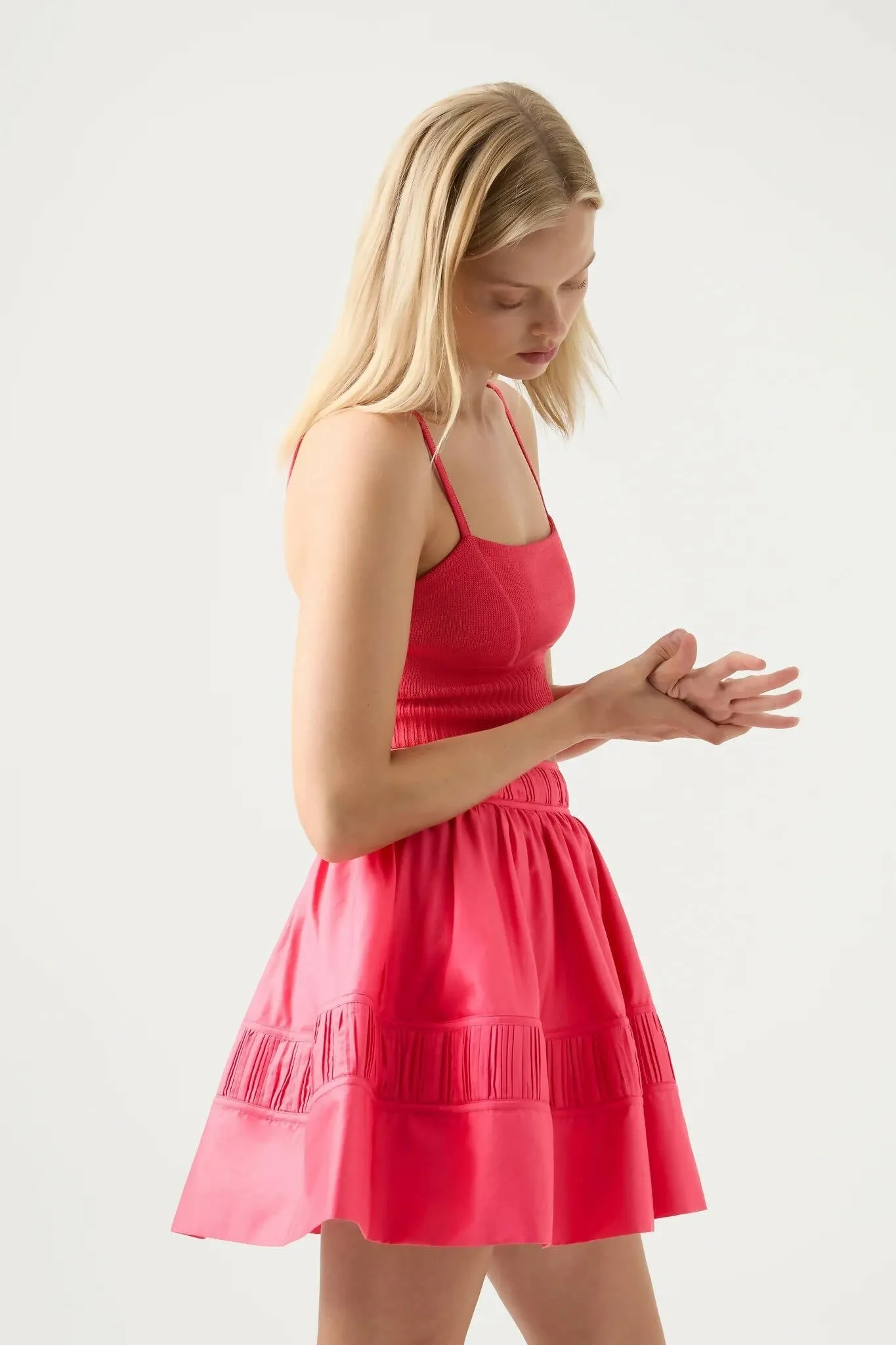 Aje Pepper Ruched Crop Bodice & Calder Mini Skirt