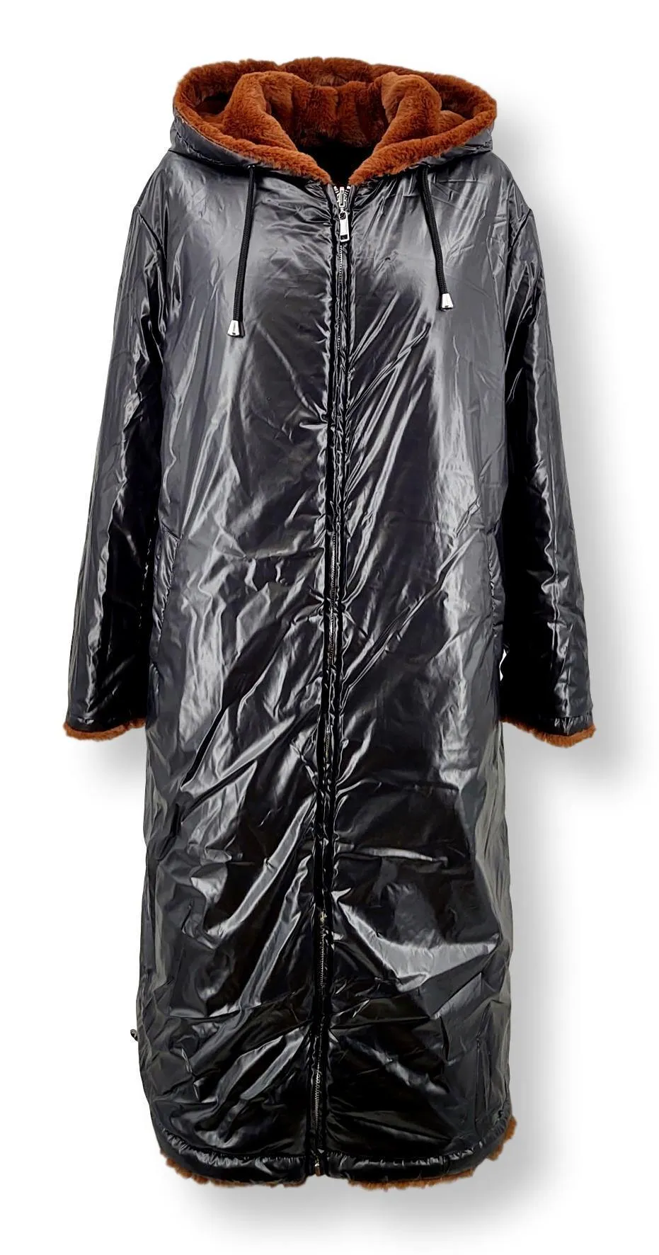 Alba, 110 cm. - Hood - 100% Faux Fur - Women - Brown
