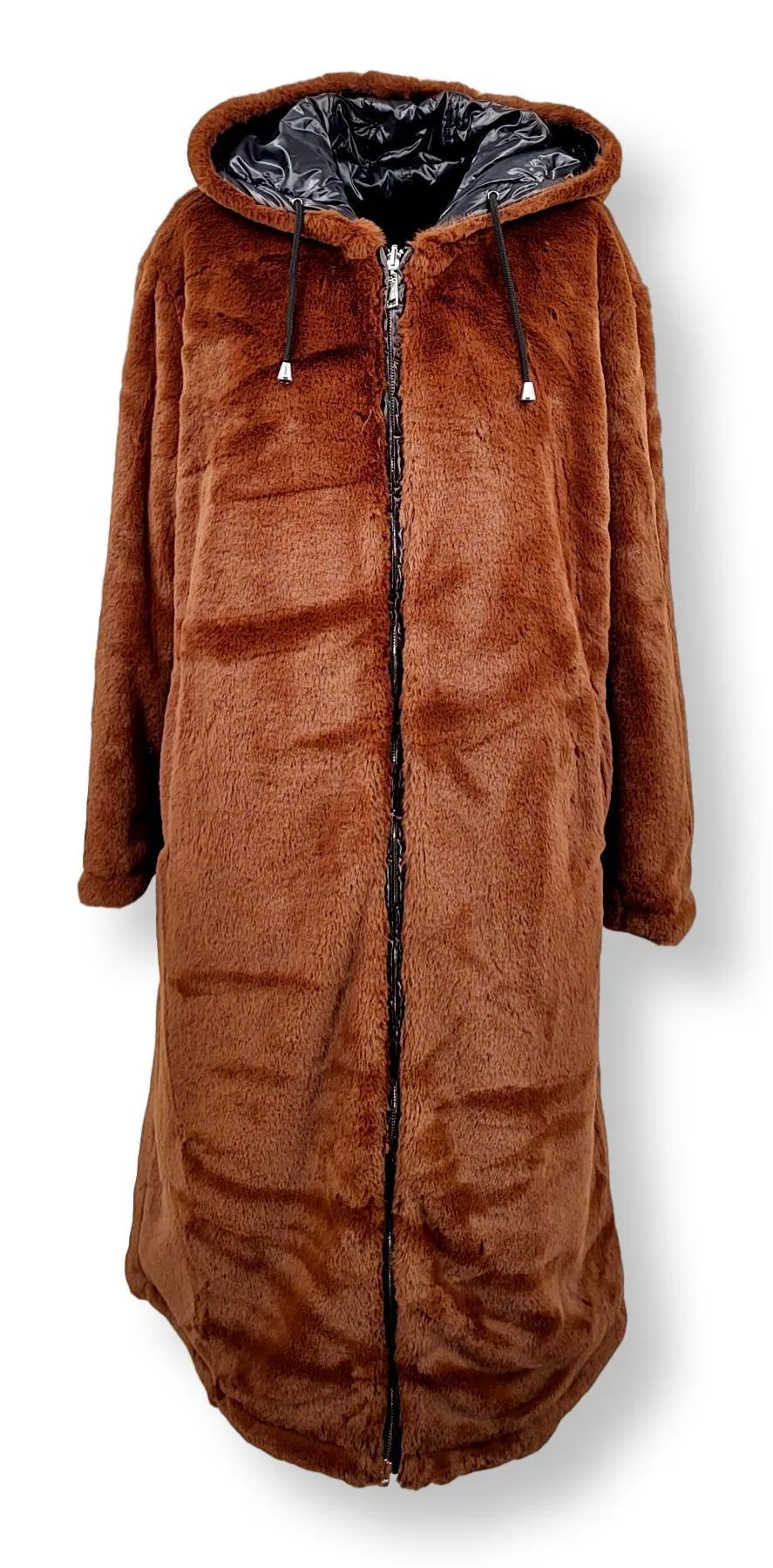 Alba, 110 cm. - Hood - 100% Faux Fur - Women - Brown