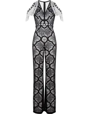 Alexis Marella Jumpsuit in Black/White