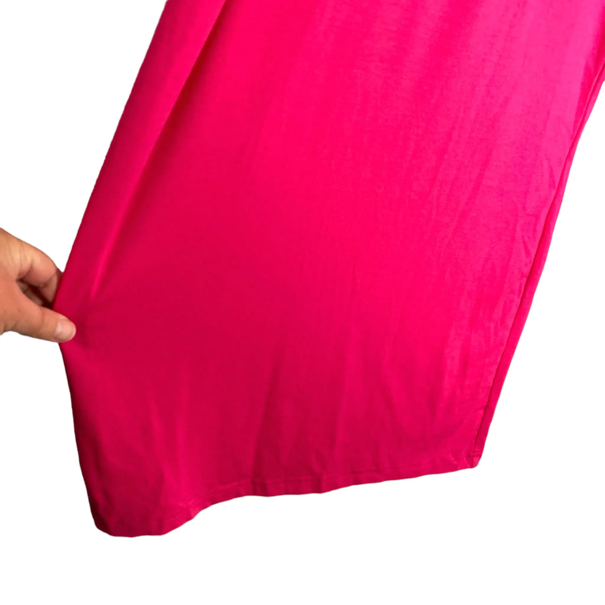 Anrabess Hot Pink with Back Bow Wide Leg Jumpsuit NWT- Size L