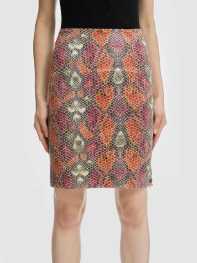 Anti-Flirt Snakeskin Midi Skirt