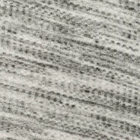 Ash Gray-White-Black Texture Stretch Brushed Thermal Knit Fabric