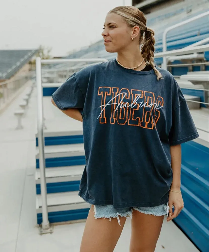 Auburn Owen Outline Oversized Tee