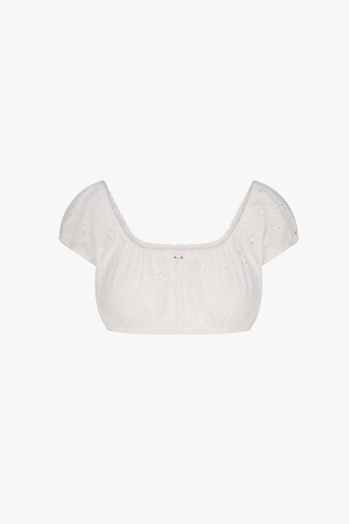 BABYDOLL TOP IN EYELET FLEUR