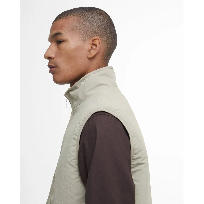 Barbour Reversible Fleece Mens Gilet - Concrete