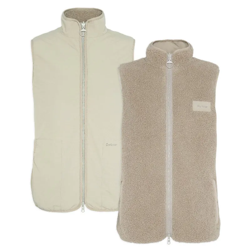 Barbour Reversible Fleece Mens Gilet - Concrete