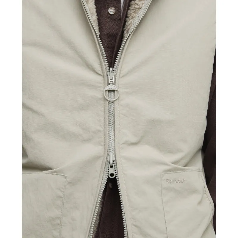 Barbour Reversible Fleece Mens Gilet - Concrete