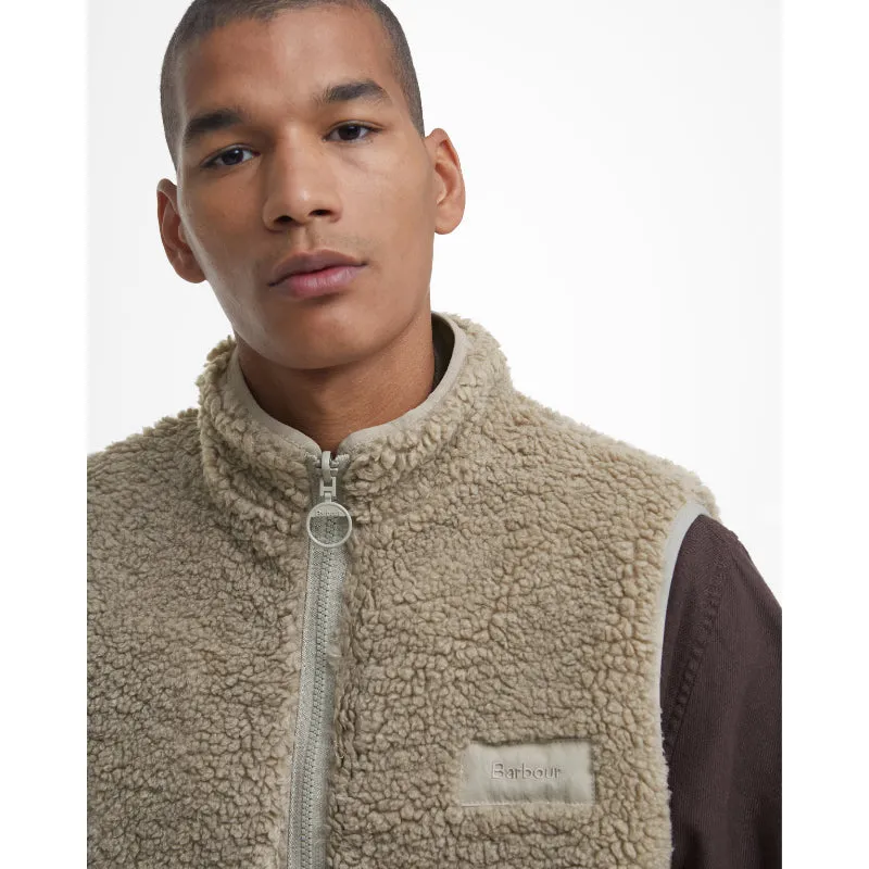 Barbour Reversible Fleece Mens Gilet - Concrete