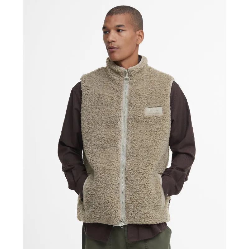 Barbour Reversible Fleece Mens Gilet - Concrete