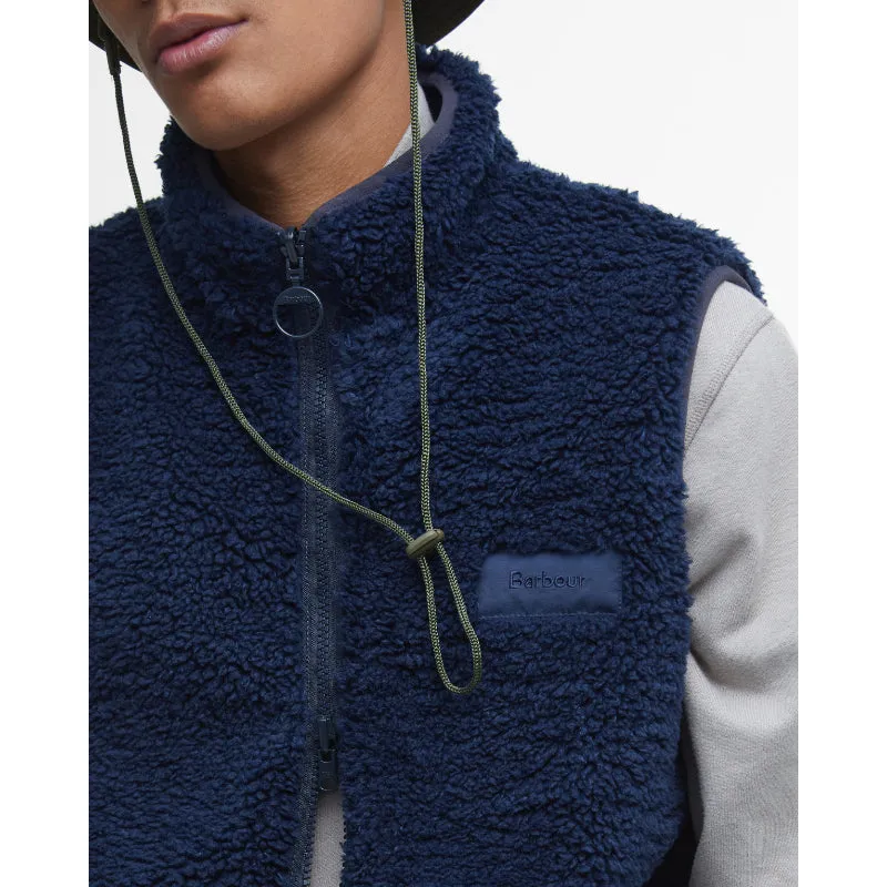 Barbour Reversible Fleece Mens Gilet - Navy