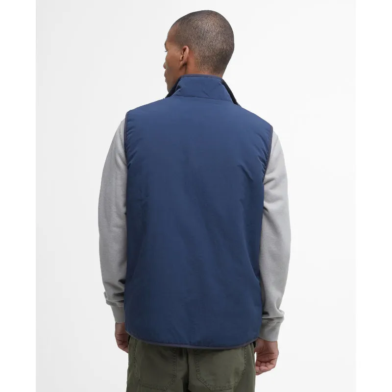 Barbour Reversible Fleece Mens Gilet - Navy