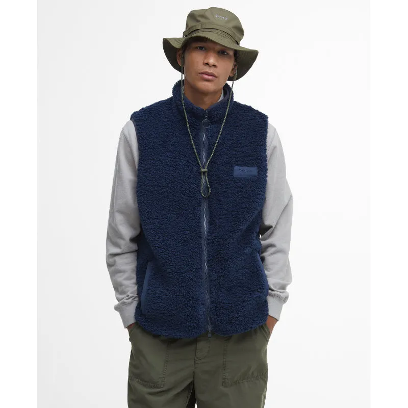 Barbour Reversible Fleece Mens Gilet - Navy