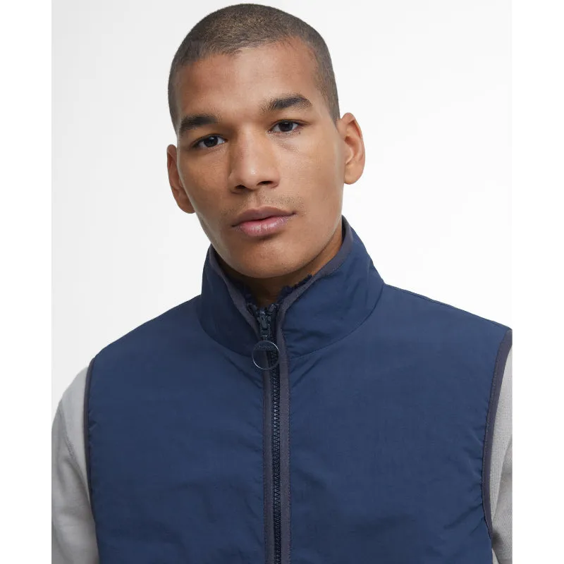 Barbour Reversible Fleece Mens Gilet - Navy