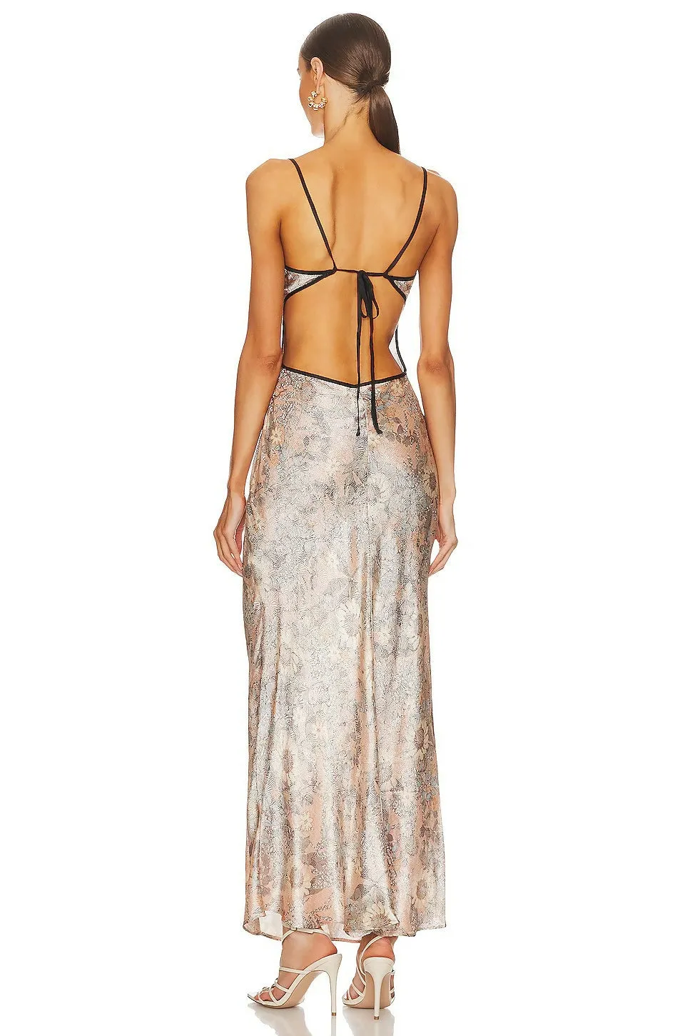 Bec & Bridge Nina Keyhole Maxi in Blush Floral