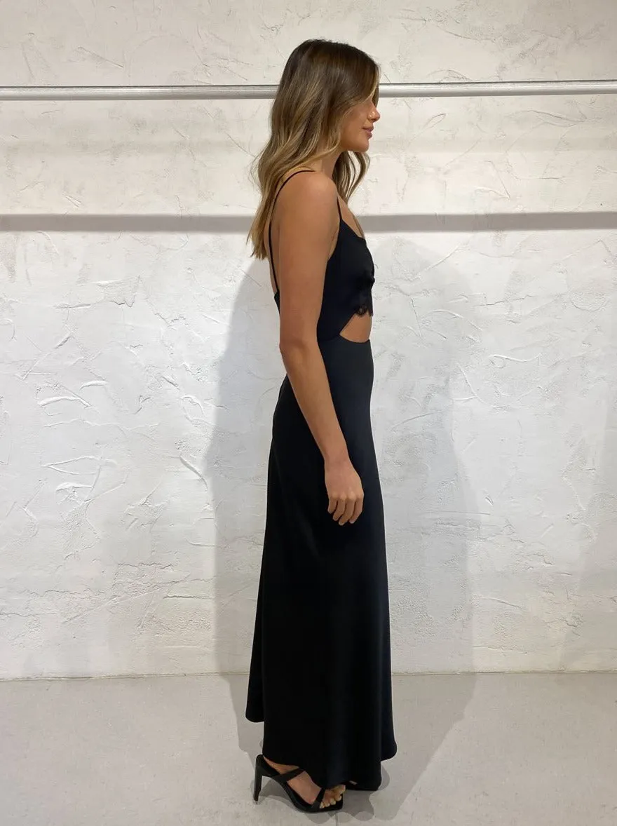 Bec and Bridge Valerie Midi Dress in Black