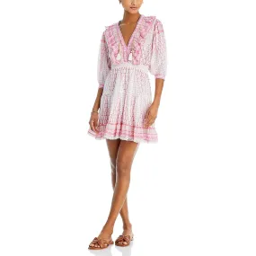 Bell by Alicia Bell Womens Baby Doll V neck Babydoll Dress