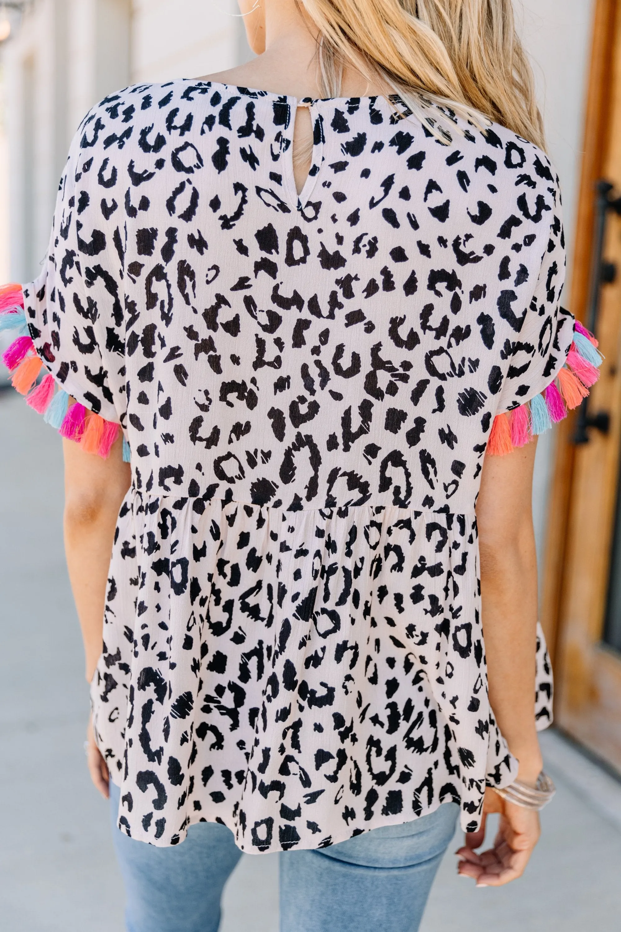 Best Of Bold Ivory White Leopard Top