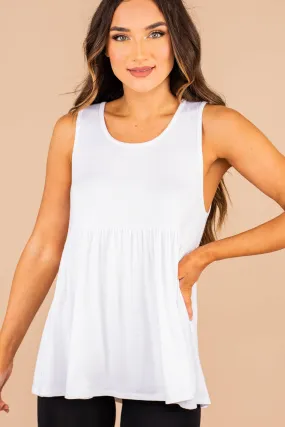 Better With You White Babydoll Tank