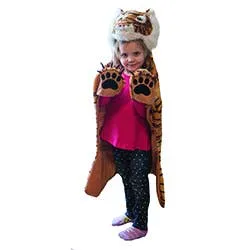 Birchwood Trading - Huggable Dress-Up Animal Disguise Blankets!: Tiger