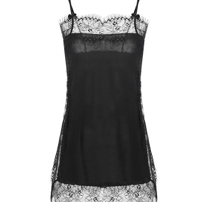 Black and White Sexy Babydoll Dress