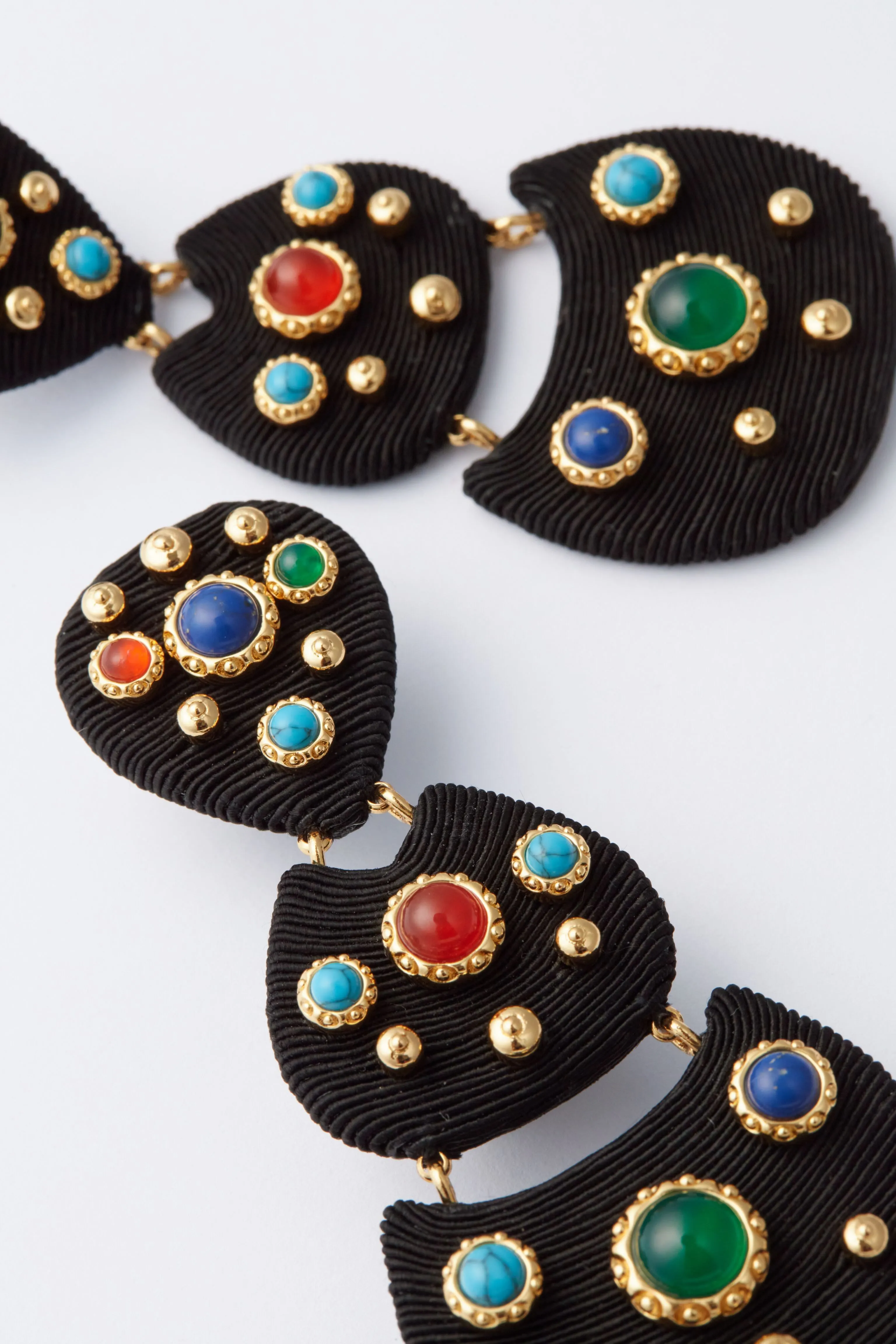 Black Gemstone Knox Earrings