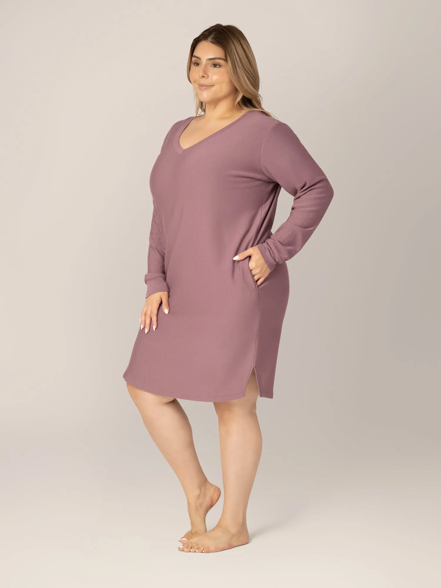 Blake Oversized Maternity & Nursing Lounge Dress | Twilight