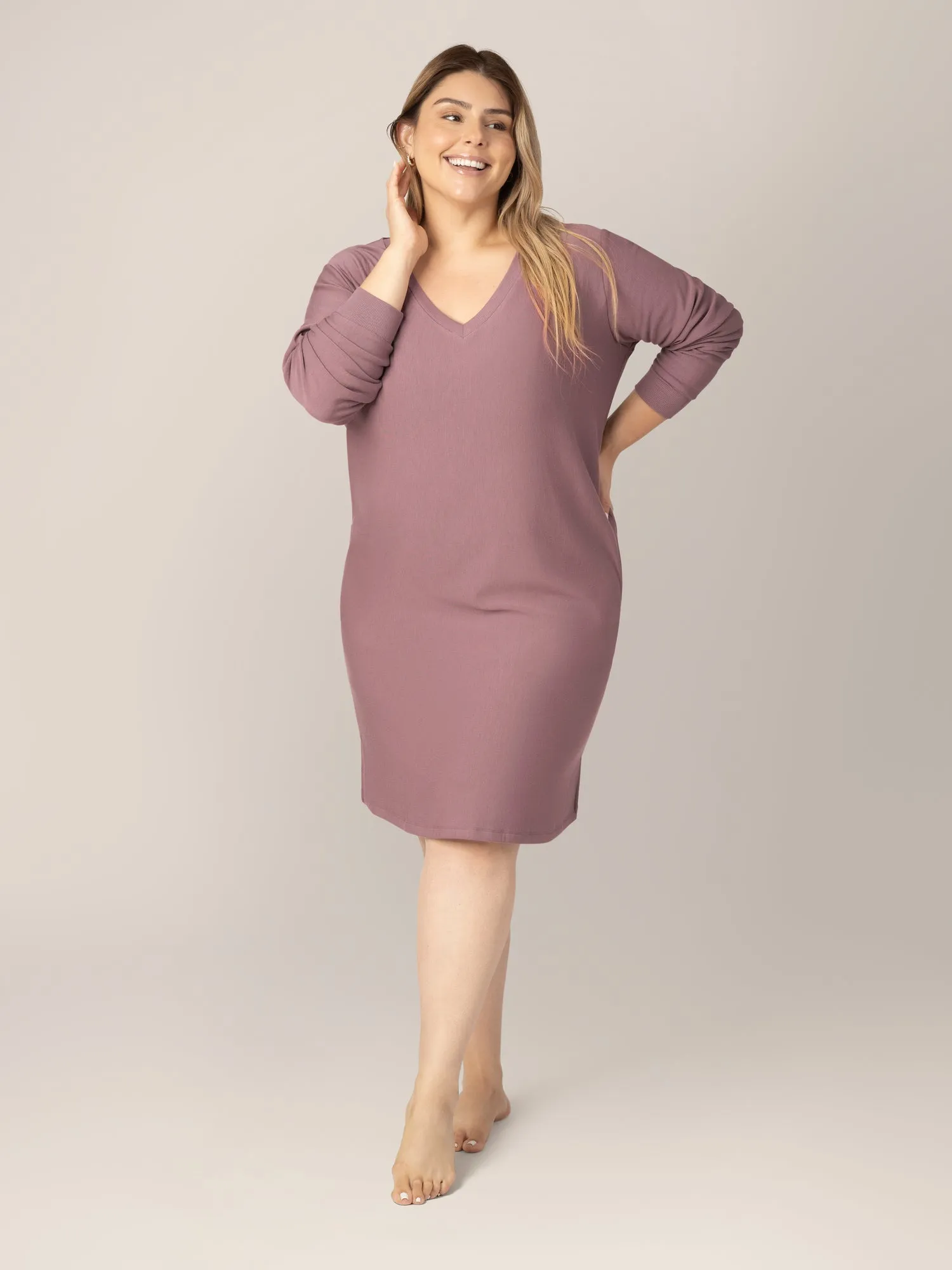 Blake Oversized Maternity & Nursing Lounge Dress | Twilight