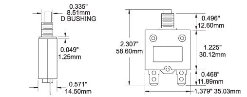 Blue Sea 30A Push Button Quick Connect Circuit Breaker