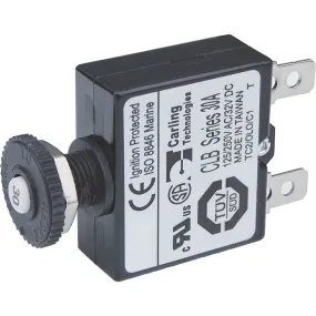 Blue Sea 30A Push Button Quick Connect Circuit Breaker