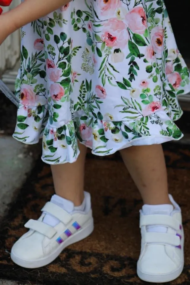 Blush Pink Floral Pinafore Dress