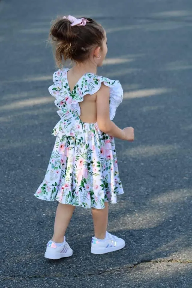 Blush Pink Floral Pinafore Dress