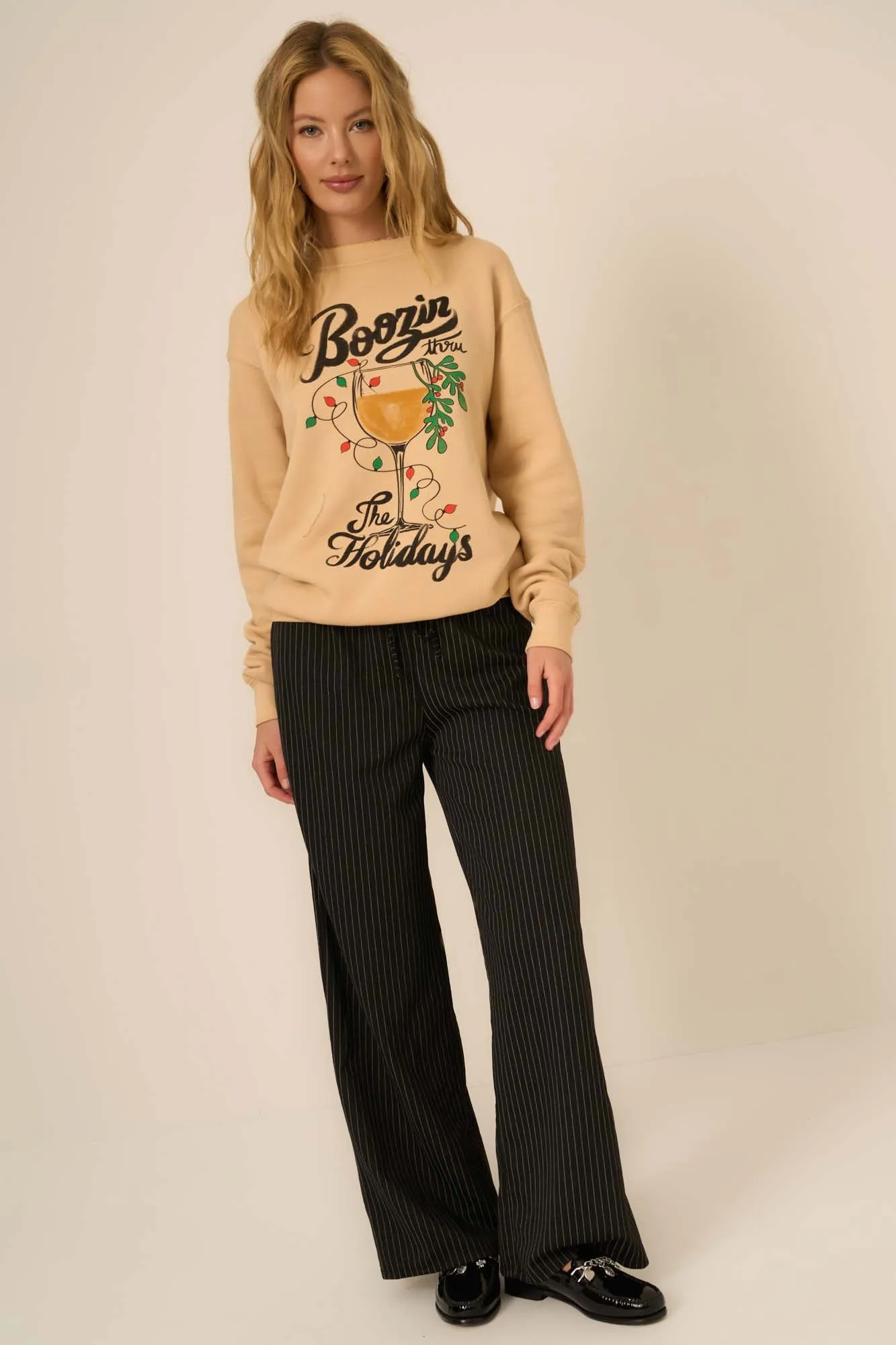 Boozin' Sweatshirt - Caramel Creme