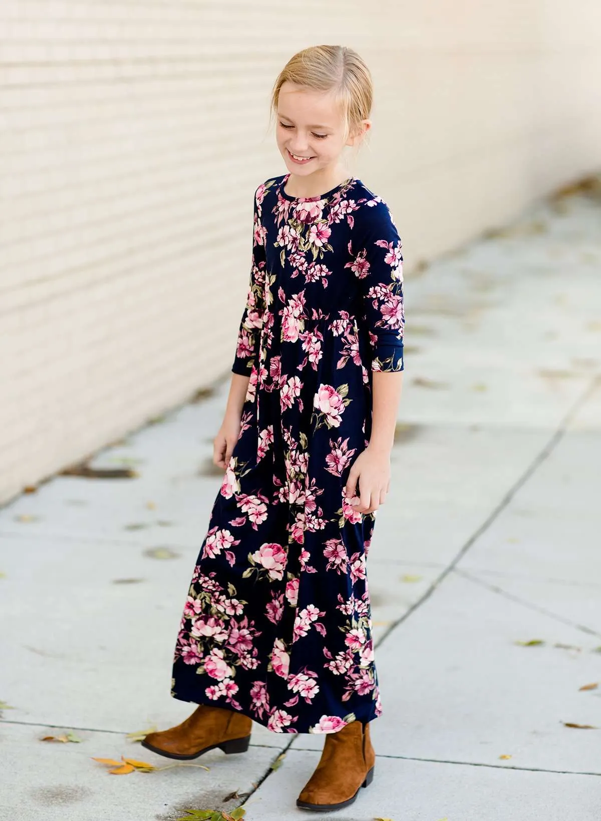 Botanical Print Maxi Dress