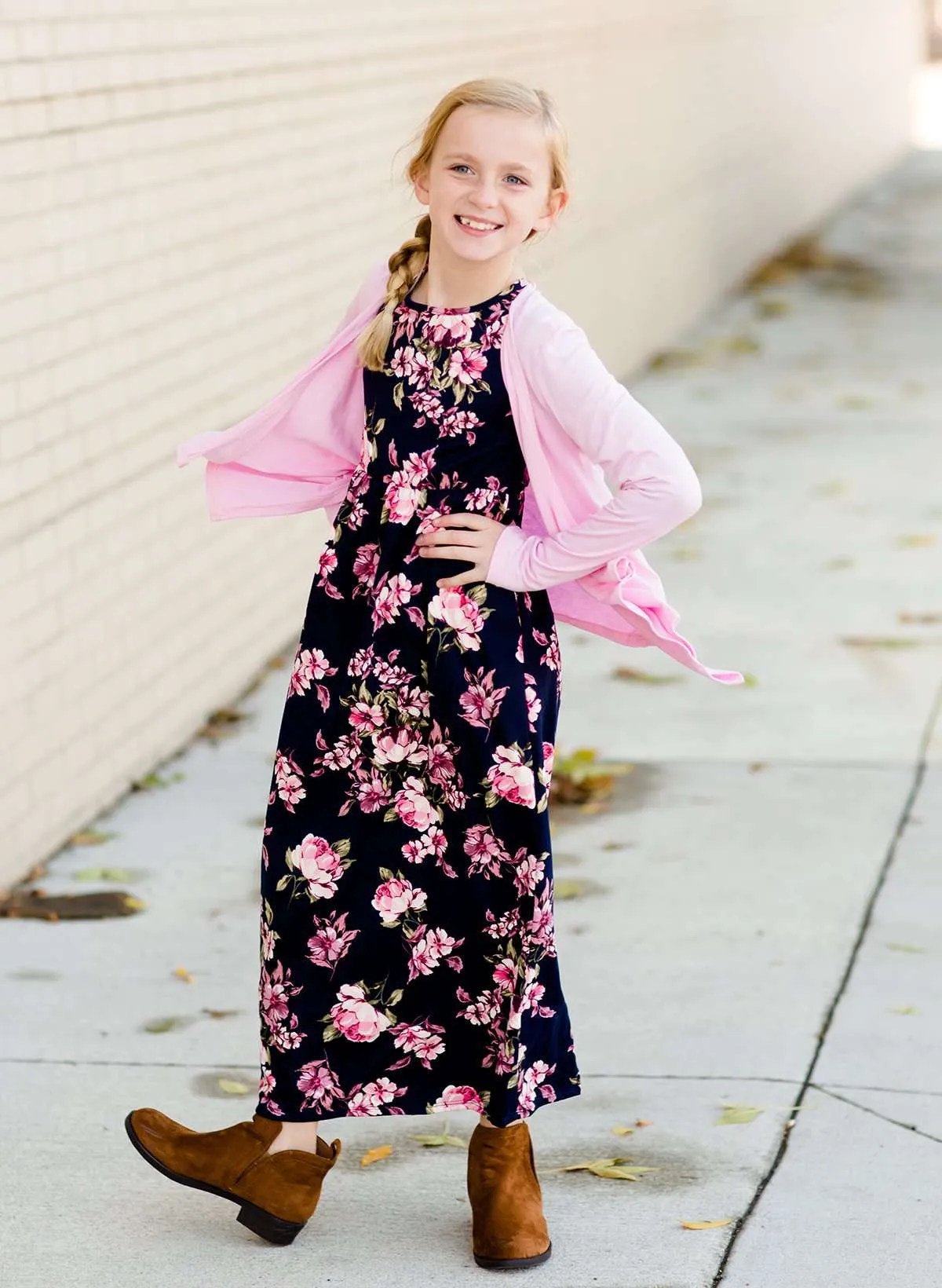 Botanical Print Maxi Dress