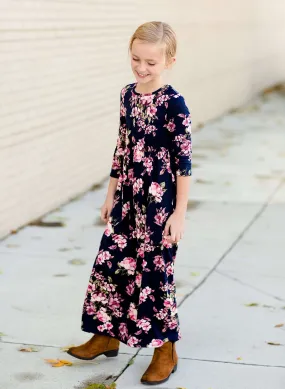 Botanical Print Maxi Dress